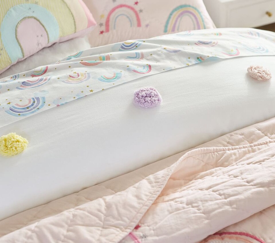 Zoey PomPom Duvet Cover & Shams Pottery Barn Kids Australia